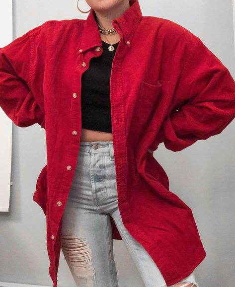 Welcome!’s Instagram post: “i know we have so corduroy fans here so i’m hoping y’all love this red corduroy flannel! So cute for the holidays and can be styled in so…” Red Corduroy Jacket Outfit, Corduroy Jacket Outfit, Red Corduroy Jacket, Flannel Outfit, Flannel Outfits, Vintage Corduroy, Corduroy Shirt, Jacket Outfit, Instagram Ideas