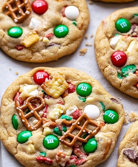 Christmas Kitchen Sink Cookies Recipe Everything Except The Kitchen Sink Cookies, Santa’s Kitchen Sink Cookies, Everything But The Kitchen Sink Cookies, Christmas Kitchen Sink Cookies, Kitchen Sink Christmas Cookies, Kitchen Sink Cookies Recipe, Sink Cookies, Kitchen Sink Cookies, White Chocolate Pretzels