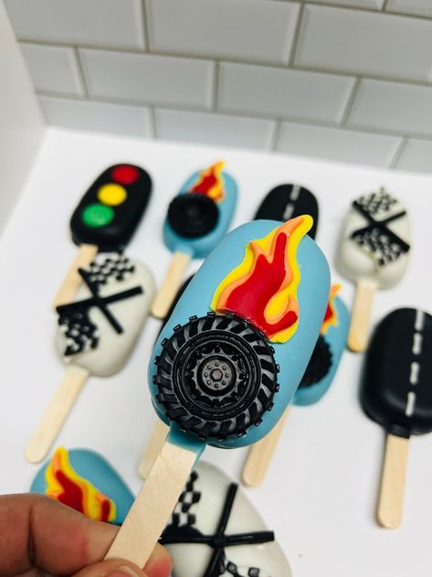 Race Car Themed Cakesicles Hot Wheels Treat Hot Wheels Cake Pops Cakesicles Cake Pops Car Cake Pops - Etsy Hot Wheels Cake With Track, Race Car Cake Pops, Hot Wheels Cake Pops, Car Cake Pops, Cars Cake Pops, Roller Skate Cake, Wheels Cake, Cars Theme Cake, Hot Wheels Cake