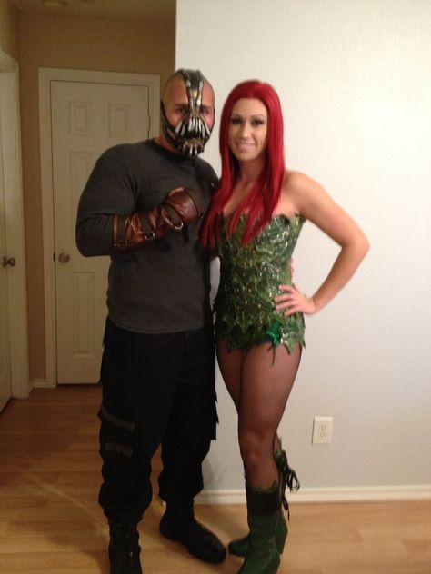 Diy Bane Costume, Poison Ivy And Bane Costume, Posion Ivy Couples Costume, Bane Halloween Costume, Poison Ivy And Bane, Bane Costume, Poison Ivy Costumes, Couple Costumes, 2024 Ideas