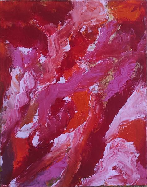 Red and pink abstract painting done with fingers and acrylic paints #abstractart #art #painting #modernart #fingerpainting #redaesthetic #red #redpainting #originalart #acrylics #contemporarypainting #pinkaesthetic Red Acrylic Painting Ideas, Pink And Red Painting, Red Painting Aesthetic, Pink Red Aesthetic, Hippie Background, Pink Drawing, Pink Abstract Painting, Red Flare, Red Water