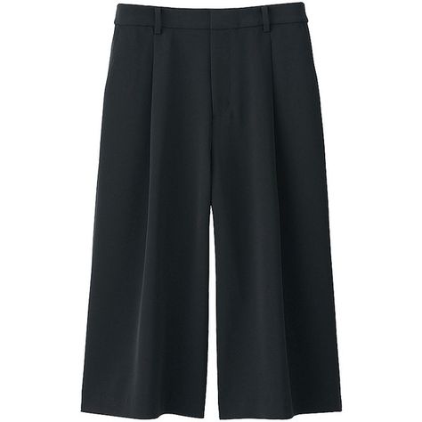 WOMEN Drape Gaucho Pants (14 BHD) ❤ liked on Polyvore featuring pants, capris, loose fitting pants, loose fit pants, pleated trousers, relaxed fit pants and elastic waist pants Drapey Pants, Uniqlo Pants, Loose Fit Pants, Relaxed Fit Pants, Drape Pants, Loose Fitting Pants, Gaucho Pants, Waistband Pants, Elastic Waistband Pants