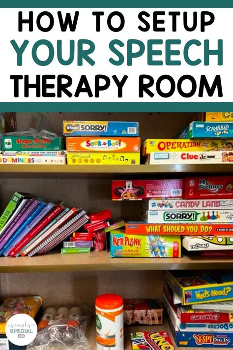 Are you thinking about ideas for your speech therapy classroom setup? Check out this blog post for a tour of my speech room. As a speech language pathologist, see some of my speech therapy tips for how to organize your classroom. I give you speech therapy ideas for book companions, articulation cards, language materials, speech games, abc manipulatives, sticker charts, prize boxes and much more. Read all of my SLP ideas that you can start using in your speech classroom today. Speech Classroom Set Up, Small Speech Therapy Room Decor, Decorate Speech Therapy Room, Speech Therapy Office Organization, Small Speech Therapy Room, Speech Therapy Clinic Interior Design, Slp Classroom Ideas, Speech Therapy Decorations, Speech Room Decorations