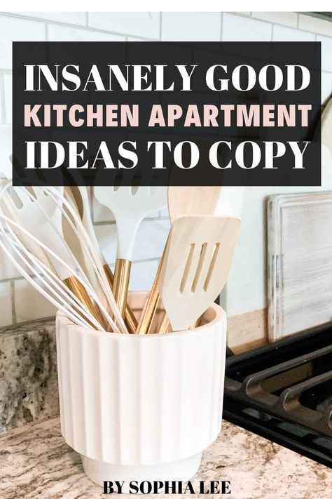 Apartment Kitchen Decor Themes Modern, Cheap Kitchen Decorating Ideas, Decorate Apartment Kitchen, Decorating Apartment Kitchen, Small Apartment Kitchen Decor Ideas, Small Kitchen Counter Styling, Kitchen Counter Styling Modern, Apartment Kitchen Ideas Rental, Apartment Kitchen Ideas Decor