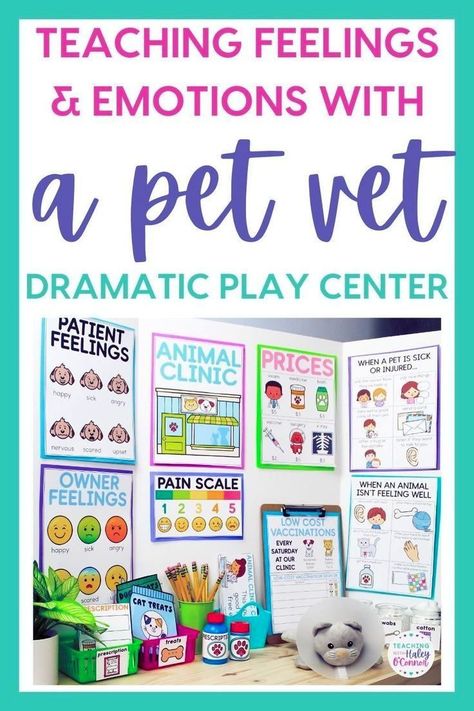 Pet Vet Dramatic Play, Vet Dramatic Play, Vet Clinic Dramatic Play, Clinic Dramatic Play, Practice Empathy, Teach Feelings, Dramatic Play Center, Play Based Learning Activities, February Ideas