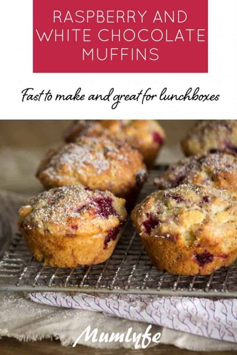 Coconut, raspberry and white chocolate muffins | Mumlyfe Raspberry White Chocolate Muffins, Chocolate Muffins Recipe, Raspberry And White Chocolate Muffins, Raspberry And White Chocolate, Chocolate Fondue Recipe, White Chocolate Muffins, Raspberry White Chocolate, Inspo Pictures, Chocolate Muffin Recipe