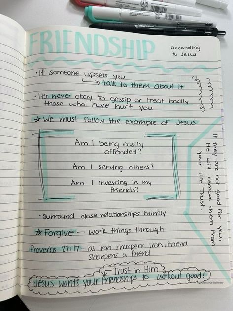 Bible Chapters To Read For Teens, Bible Study On Friendship, Friendship Bible Study, Topical Bible Study Ideas, Bible Study With Friends Ideas, Teen Bible Study Ideas, How To Study The Bible For Teens, Bible Studies For Teens, Faith Journal Ideas Notebooks