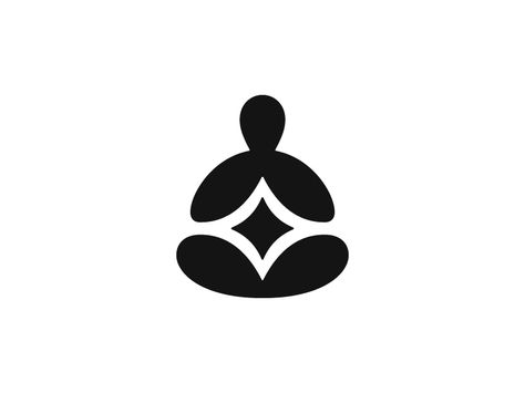 Yoga Star by Kakha Kakhadzen #Design Popular #Dribbble #shots Zen Logo, Joy Logo, Yoga Logo Design, Simple Logos, Yoga Branding, Logo Design Tutorial, Yoga Logo, Create Logo, Human Logo