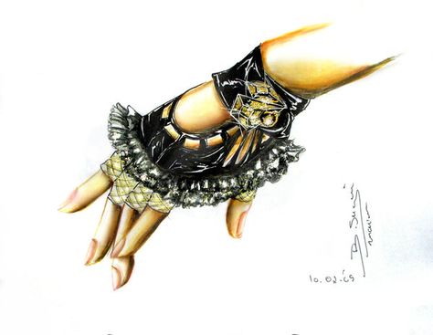 by sergefashion's (print image) Gloves Illustration, Glove Design, C Photo, 2010 Fashion, Fashion Design Sketch, Hair Dress, Fashion Gloves, Gloves Fashion, Gloves Design