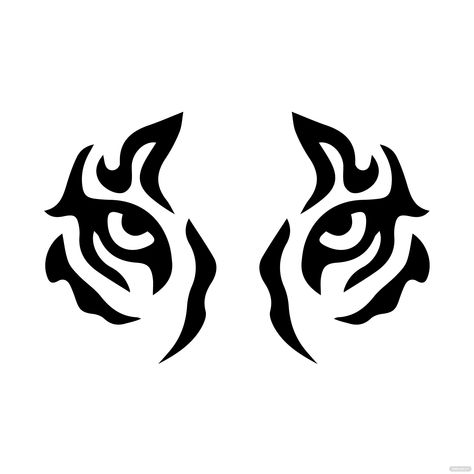 Free Tiger Eyes Vector Tiger Mask Drawing, Tiger Vector Design, Tiger Eye Illustration, Simple Tiger Tattoo Outline, Tiger Symbol Tattoo, Tiger Vector Art, Tiger Silhouette Tattoo, Tiger Eyes Drawing, Tiger Simple Drawing