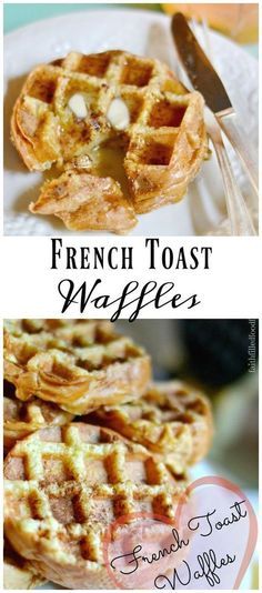 French Toast Waffles ~ so easy and so delicious. You can make these ahead and freeze for later too! YUM! Easy Waffle Recipe, French Toast Waffles, Waffle Iron Recipes, Waffle Maker Recipes, Breakfast Waffles, Filling Food, Delicious Breakfast Recipes, Waffle Recipes, Toast Recipes