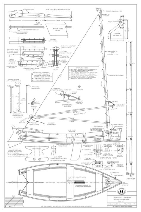 Bevin's Skiff - Small Boats Magazine Wooden Sailboat Plans, Wood Boat Building, Rc Boats Plans, Sailboat Plans, Free Boat Plans, Wood Boat Plans, Plywood Boat, Sailing Dinghy, Wooden Sailboat