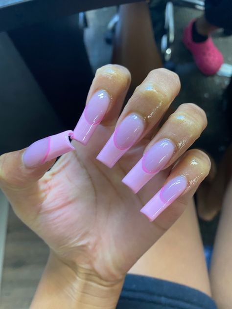 Nail Vinyls, Tapered Square Nails, Long Acrylic Nail Designs, Glow Nails, Exotic Nails, Nail Charms, Acrylic Nails Coffin, Pink Acrylic Nails, French Tip Nails