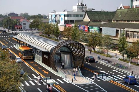 Vientiane BRT – Urban Transit System Public Transportation Design, Public Transport Architecture, Bus Rapid Transit, Urban Spaces Design, Architecture Journal, Urban Mobility, Walkable City, Corridor Design, Sustainable Transport