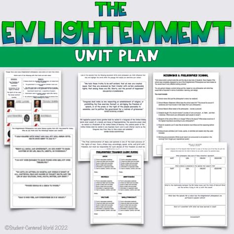 When it comes to teaching the Enlightenment, many teachers have a tendency to dig into the nitty-gritty facts of the era as opposed to bringing out the excitement and creativity of their students. Fortunately, teaching the Enlightenment is one of the easiest places to step outside of your comfort zone and get the kids excited about the content. The Age Of Reason, Social Studies Lesson Plans, Scientific Revolution, Classroom Lesson Plans, Critical Thinking Activities, The Enlightenment, Social Contract, Age Of Enlightenment, Jr High