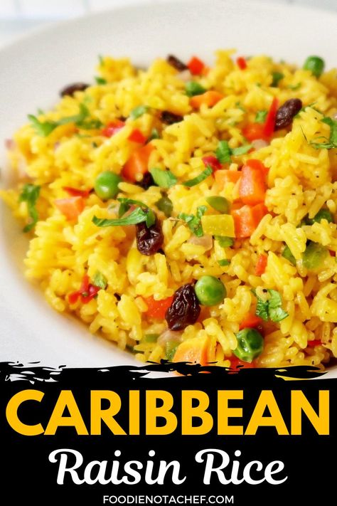 Rice And Raisins, Raisin Recipes Savory, Rice With Raisins Recipes, Caribbean Rice Recipes, Raisin Rice Recipe, Savoury Rice Recipes, Rice And Raisins Recipe, Rice With Raisins, Savoury Rice Recipe