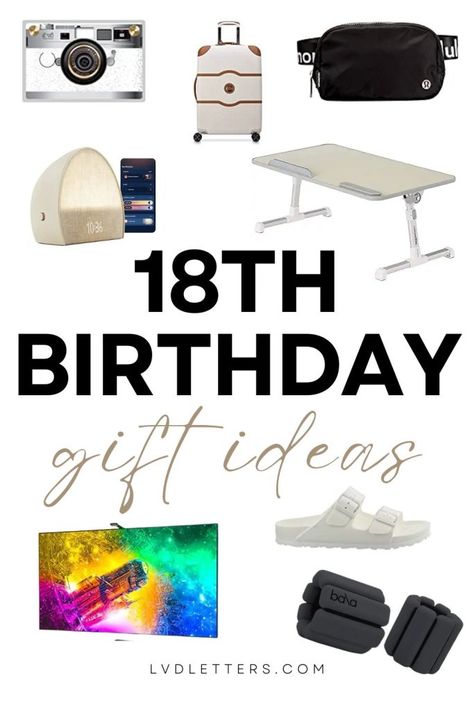 53 BEST 18th Birthday Gift Ideas (Boys and Girls!) - LVD Letters Boys 18th Birthday Ideas, 18th Birthday Ideas For Boys, Long Distance Care Package, Students Gift Ideas, Student Care Package, 18th Birthday Gift Ideas, Gift Ideas For College Students, Gifts For 18th Birthday, Room Decor Men