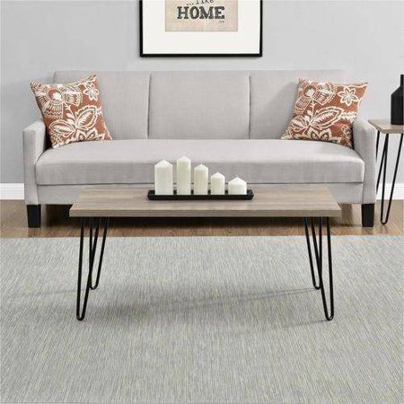 Mainstays Retro Coffee Table, Multiple Colors - Walmart.com Hairpin Coffee Table, Slim Table, Retro Coffee Table, Hairpin Style, Retro Coffee Tables, Display Books, Wooden Table Top, Retro Coffee, Living Room Organization