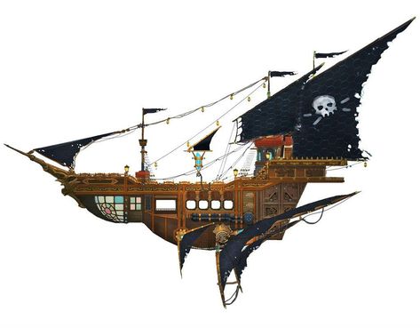 Fantasy Ship, Steampunk Ship, Airship Art, Flying Ship, Air Ship, Steampunk Airship, Navi A Vela, Steampunk Pirate, Sailboat Art