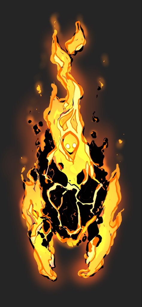 Fire Elemental Fantasy Art, Fantasy Elemental Art, Wildfire Spirit Dnd, Fire People Art, Dnd Fire Elemental, Fire Creature Art, Fire User Character Design, Fire Creature Concept Art, Fire Elemental Art