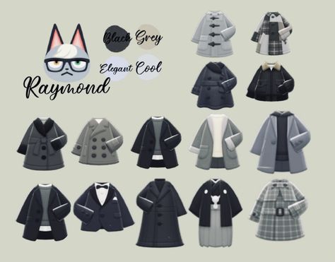 Animal Crossing Male Outfits, Animal Crossing Design Codes Clothes Male, Animal Crossing Chanel Clothes, Acnh Outfits Ideas, Animal Crossing Clothes Codes, Acnh Fashion, Acnh Outfits, Acnh Clothes, Code Clothes