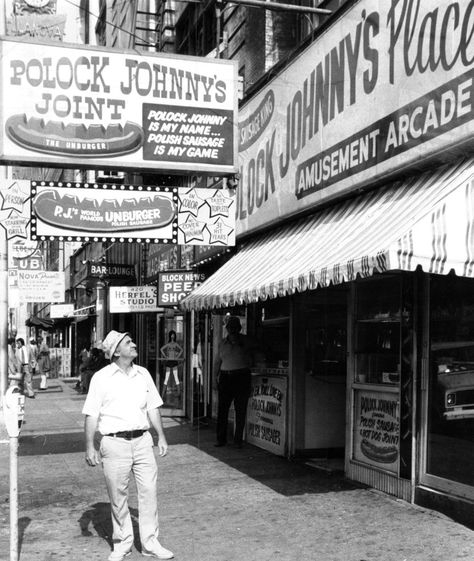 Pollack Johnny's in the middle of Bmore's "block." Baltimore Street, 2 o'clock club (still alive and well!) seen in the background. This is now Crazy John's, not sure if there is a relation, best coffee and breakfast sandwiches. Date and photographer unknown. Roger Wilkerson, Camden Yards, Mount Airy, Baltimore City, Baltimore Maryland, Eastern Shore, Chesapeake Bay, Baltimore Md, S Quote