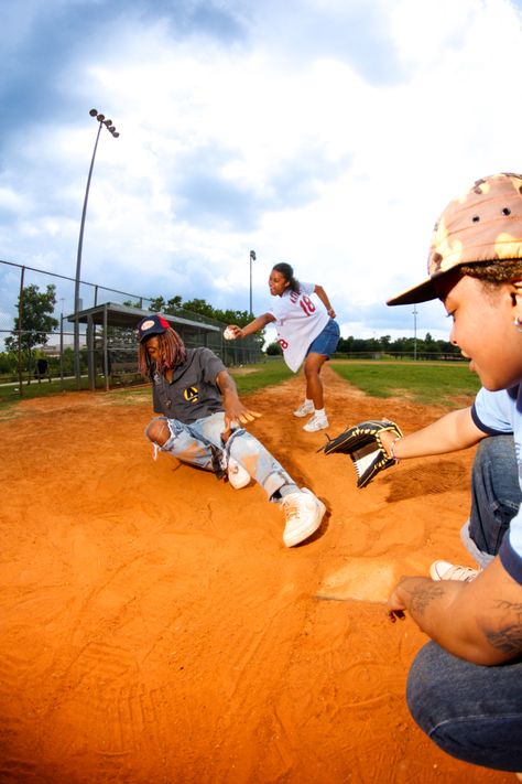 Baseball Field Photoshoot, Sandlot Photoshoot, Baseball Photoshoot Ideas, Baseball Photoshoot, Sporty Photoshoot, Baseball Dugout, Shoot Concept, Creative Photoshoot, Sandlot