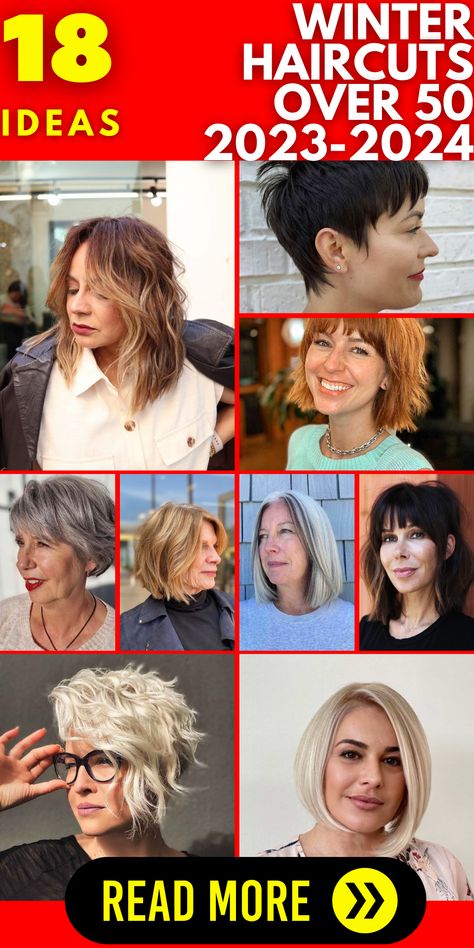 Elevate your winter look in 2023-2024 with the latest haircuts designed for those over 50. Short haircuts, including the chic short bob and the sassy pixie, are perfect choices for a modern and stylish appearance. Layered bobs pixie cuts add volume and texture to your hair, making them ideal for thinning hair. Winter Haircut, Haircuts Over 50, Winds Of Winter, Winter Haircuts, Bold Haircuts, Curly Crop, Bob Pixie Cut, Layered Bobs, Latest Haircuts