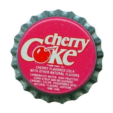 Cherry Coke, Circle Painting, Camping Aesthetic, Vintage Packaging, Cap Collection, Cherry Flavor, Vintage Bottle, Caramel Color, Fun Cocktails