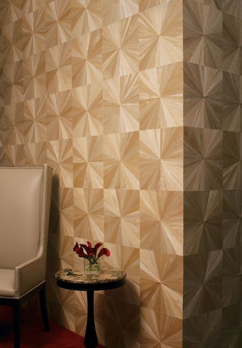 Maya Romanoff, Sunburst Pattern, Inlaid Wood, Contemporary Wallpaper, Luxury Wallpaper, Interior Rugs, Romanoff, Wall Treatments, New Wall