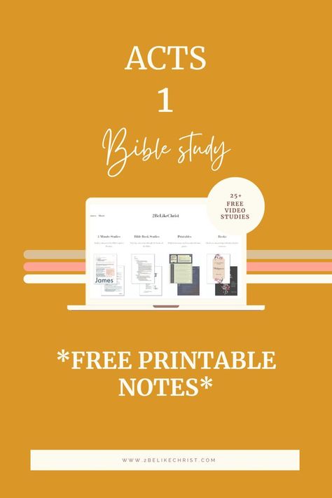 Download our FREE Bible study resources here: https://www.2belikechrist.com/ Welcome to our book of Acts Bible Study. Over the next several months (if it's God's will) we will study through each chapter of the book. Today we discuss Acts 1 (verses 1-12). In this chapter, Jesus ascends to heaven and a new Apostle, Matthias is selected to replace Judas Iscariot. The notes, handouts, and all supplemental materials are available on our website (see link above). Acts Of The Apostles Bible Study, Acts Chapter 2 Journaling, The Book Of Acts Bible Study, Acts 1 Bible Journaling, Book Of Acts Bible Study, Book Of Acts Bible, Bible Study Websites, Acts Chapter 1, Acts Bible Study