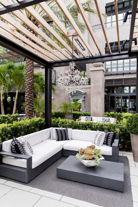 Palm Roof, Restoration Hardware Outdoor, Restauration Hardware, Estate Gardens, Fashionable Hostess, Estate Garden, Roof Terrace, West Palm, Restoration Hardware