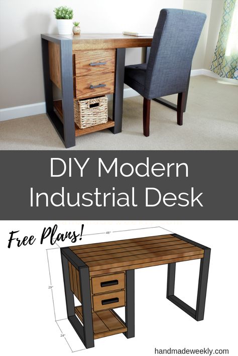 Urban Industrial Decor, Diy Industrial Furniture, Industrial Diy, Desk Diy, Industrial Home Design, Furniture Dolly, Vintage Industrial Design, Urban Decor, Industrial Desk