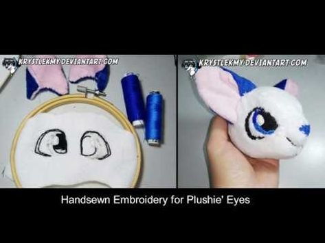 Handsewn embroidery Tutorial for Plushie's Eyes 2020 - YouTube Eye Embroidery, Embroidery Tutorial, For Eyes, Embroidery Tutorials, Embroidery Machine, Embroidery Design, Hand Sewing, Machine Embroidery, Embroidery Designs