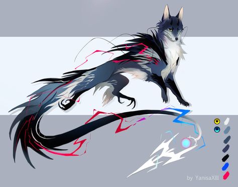 Dragon Dog Hybrid, Dragon Fox Hybrid, Mythical Creatures Art Monsters, Fox Hybrid, Dog Hybrid, Wings Of Fire Oc, Wings Illustration, Fire Oc, Dragon Dog