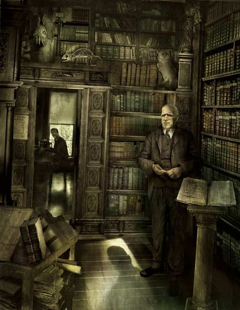 Mad Library Lovecraft Art, Call Of Cthulhu Rpg, Lovecraft Cthulhu, Weird Fiction, Lovecraftian Horror, Eldritch Horror, Hp Lovecraft, Cthulhu Mythos, World Of Darkness