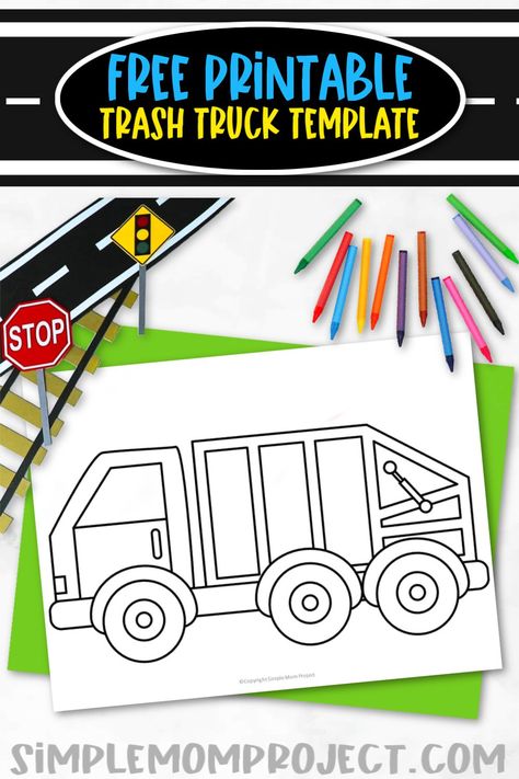 This week, discover some fantastic trucks! Let’s start with one … Free Printable Trash Truck Template Read More » The post Free Printable Trash Truck Template appeared first on Simple Mom Project. Trash Truck Template Free Printable, Trucks Preschool Activities, Garbage Truck Preschool Craft, Trash Truck Coloring Page, Trash Truck Craft Preschool, Garbage Truck Printable, Garbage Man Crafts For Preschool, Garbage Truck Craft Preschool, Dump Truck Template