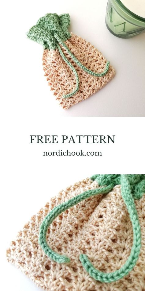 Crochet Potli Bag, Crochet Sachet, Crochet Drawstring Bag, Drawstring Bag Pattern, Crochet Drawstring, Crocheted Bags, Crochet Purse Pattern Free, Potli Bag, Knit Projects