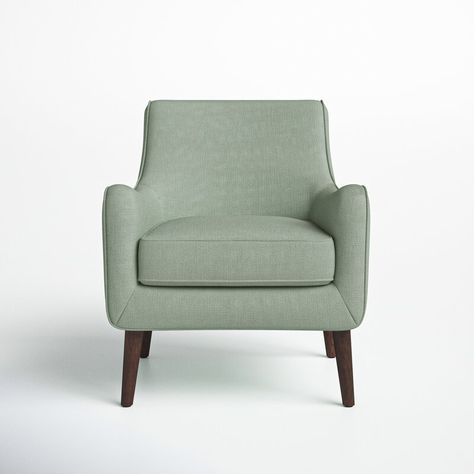 Green Accent Chair, Mid Century Accent Chair, Solid Wood Benches, Green Armchair, Wood Bench, Upholstered Arm Chair, Barrel Chair, Upholstered Sofa, Joss And Main