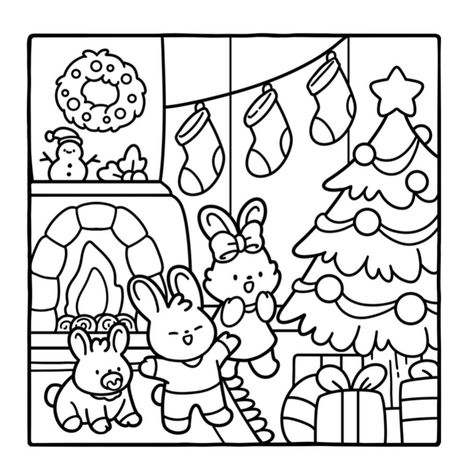 Cocowyo Christmas Coloring Pages, Bold And Easy Christmas Coloring Page, Christmas Cozy Coloring Pages, Bobby Goods Coloring Page Christmas, Coloring Books Christmas, Cozy Coloring Pages Christmas, Christmas Cookies Coloring Pages, Cozy Friends Coloring Book Christmas, Cocowyo Coloring Pages Christmas