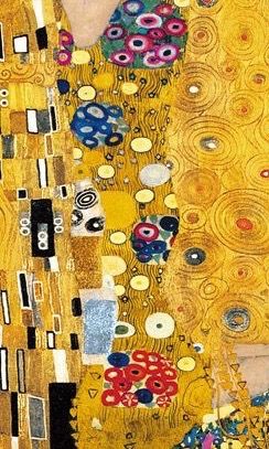 Pattern on Klimt painting, The Kiss" Gustav Klimt Art, The Kiss (klimt), Klimt Paintings, Klimt Art, Sun Painting, The Kiss, Preschool Art, Gold Art, Gustav Klimt