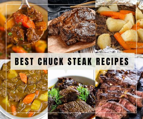 15 Best Chuck Steak Recipes 2 Chuck Steak Recipes Crockpot, Chuck Steak Recipes Instant Pot, Beef Chuck Steak Recipes, Beef Chuck Recipes, Chuck Steak Recipes, Crockpot Steak Recipes, Braising Recipes, Beef Chuck Steaks, Steak Casserole