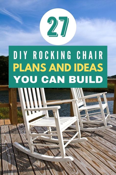 A rocking chair is helpful when you need to relax or if you have a baby so you should have one at home. To help you with this, we put together 27 DIY rocking chair plans so that you can make the most well-fitted and comfortable one. Modern Rocking Chair Plans, Wooden Rocking Chair Design, Diy Wooden Rocking Chair, Rocking Chair Plans How To Build, Diy Rocking Chair Plans, Rocking Chair Diy, Rocking Chair Redo, Rocking Chair Woodworking Plans, Outdoor Chairs Wooden