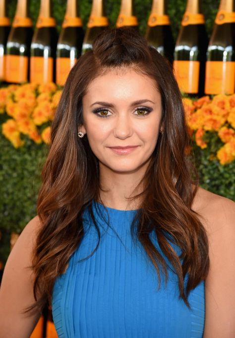 Pin for Later: Hollywood's Hottest Stars Step Out For a Fancy Polo Match Nina Dobrev Nina Dobrev Hairstyles, Nina Dobrev Hair Color, Plum Eye Makeup, Nina Dobrev Hair, Veuve Clicquot Polo Classic, Polo Match, Polo Classic, Baddie Hairstyles, Teen Vogue