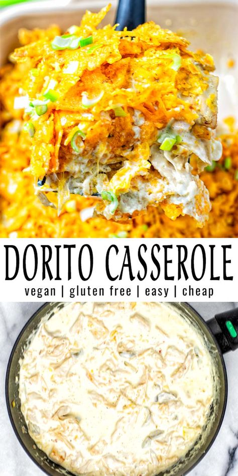 Vegan Cowboy Casserole, Vegetarian Dorito Casserole, Dairy Free Freezer Casseroles, Vegan Chicken Dishes, Casserole Recipes No Meat, Vegan Mexican Casserole Recipes, Vegan Cheeseburger Casserole, Vegan Dump Meals, Plant Based Casserole Recipes