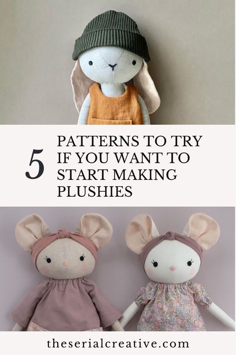 5 Beginner-Friendly Plush Patterns to Get You Started Animal Stuffy Pattern, Minky Stuffed Animal Pattern, Sewing Pattern Stuffed Animal Free, Snuggle Fabric Projects, Sewing Animal Patterns Free, Fabric Animals Patterns Free, Sewing Stuffed Animals For Beginners, Easy Toys To Sew, Easy Sew Animals