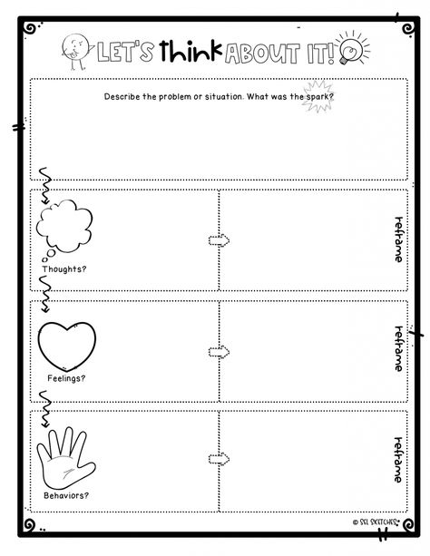 Cbt Triangle, Cbt Therapy Worksheets, Child Therapy Activities, Cbt Worksheets, Counseling Worksheets, Cbt Therapy, Social Emotional Activities, Mental Health Activities, Elementary Counseling