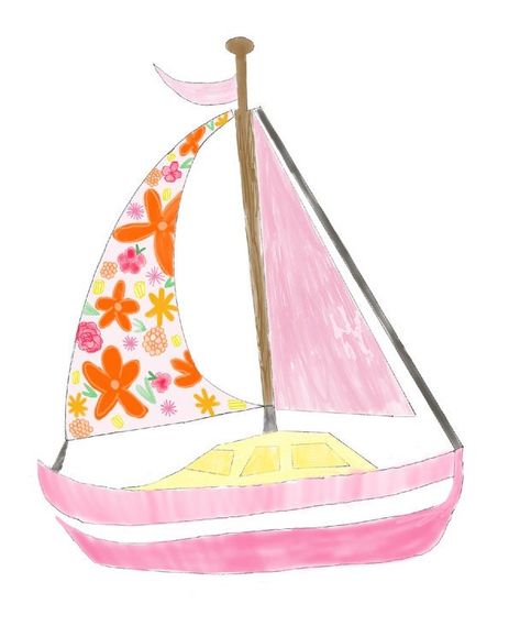 Trendy digital prints for dorm rooms, living rooms, coffee shops, and anywhere you wish! Prints For Dorm, Linen Board, Pink Boat, Painted Frames, Chic Tattoo, Sailboat Print, Classy Tattoos, Time Art, Sail Boat