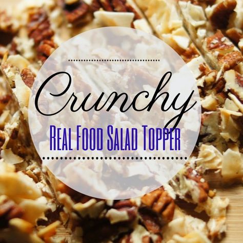 Salad Toppers Crunchy, Crunchy Salad Toppings, Crunchy Toppings, Jelly Salad, Diy Salad, Paleo Salad, Salad Topping, Salad Toppers, Paleo Salads