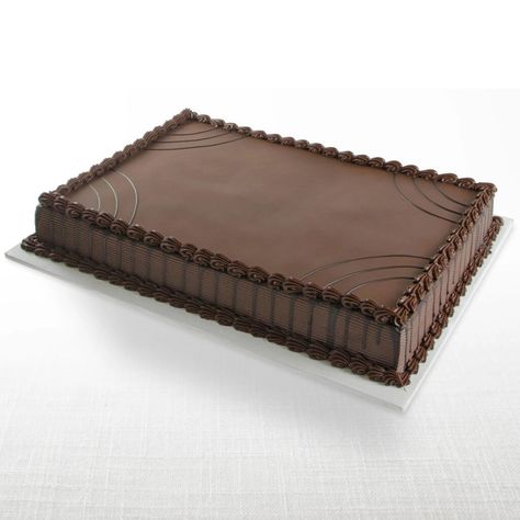 Cake Designs Square, Cake With Layers, Wedding Cake Simple Elegant, Vintage Pasta, Rectangle Cake, Chocolate Cake Designs, Decorating Frosting, Chocolate Sheet Cake, Elegant Birthday Cakes